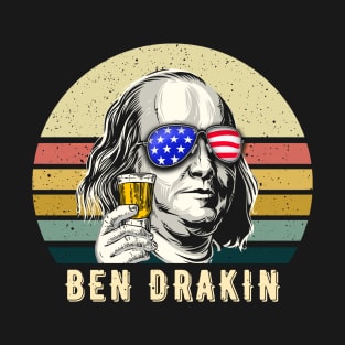 4th of July Shirt, Funny American Shirt, Ben Drankin, Beer Drinking Gift, Ben Franklin T-shirt for men and women T-Shirt