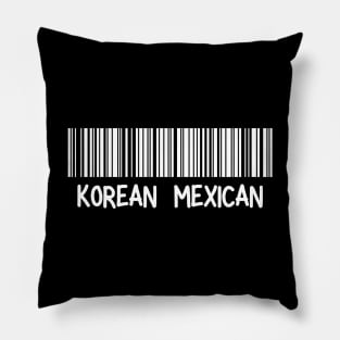 Korean Mexican - Korea, Mexico Barcode Pillow