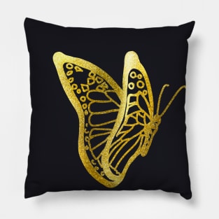 Butterfly gold Pillow