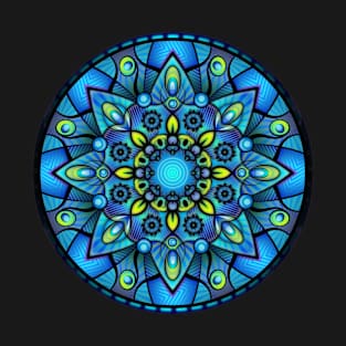 Mandala Geometry Fractal Sacred Yoga Art Mantra Good Vibe T-Shirt