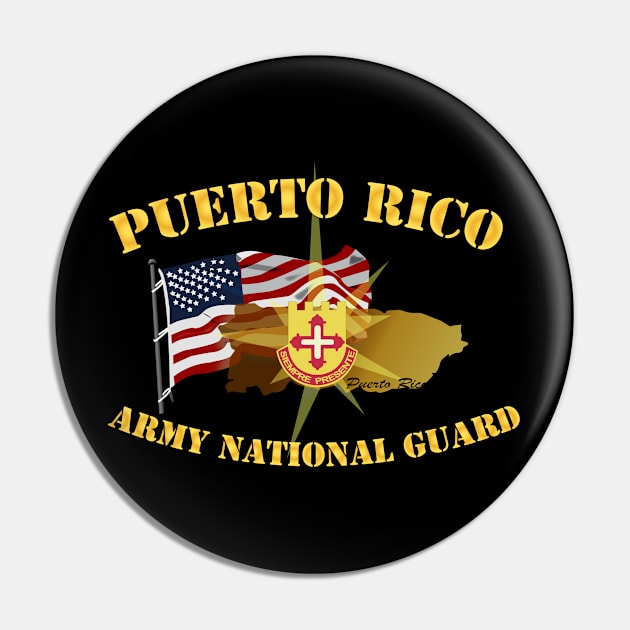 Puerto Rico - ARNG w Flag Pin by twix123844