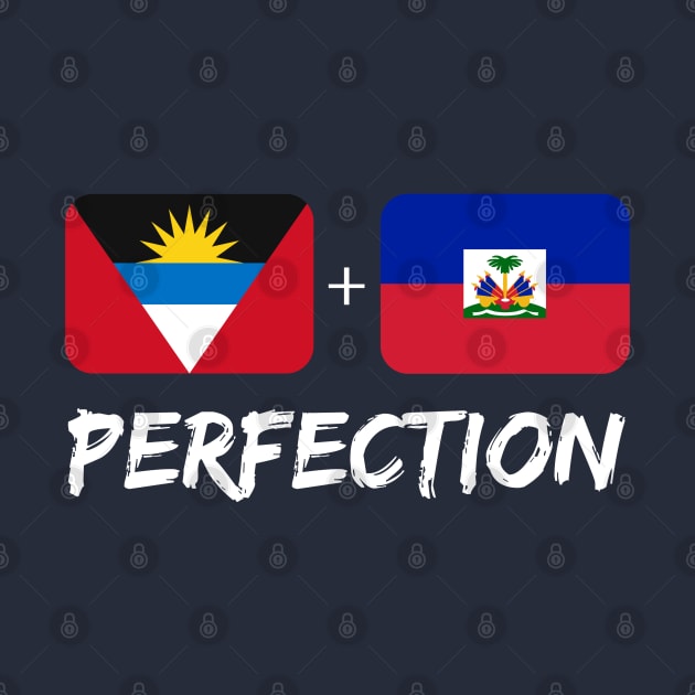 Antiguan Plus Haitian Perfect Mix Flag Heritage Gift by Just Rep It!!