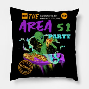 Pizza Party Space Alien DJ Pillow