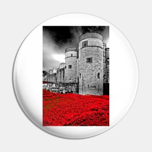 Tower of London Red Poppy Poppies Pin