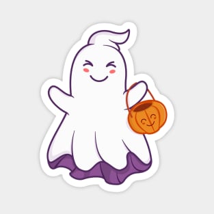 Cute Trick or Treat Ghost Magnet