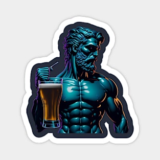 Greek God With A Beer Mug Magnet