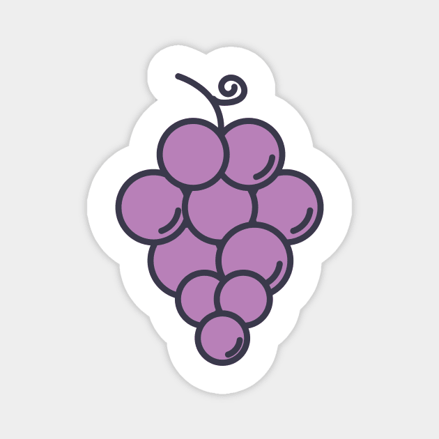 Cute Grapes Magnet by Jonathan Wightman