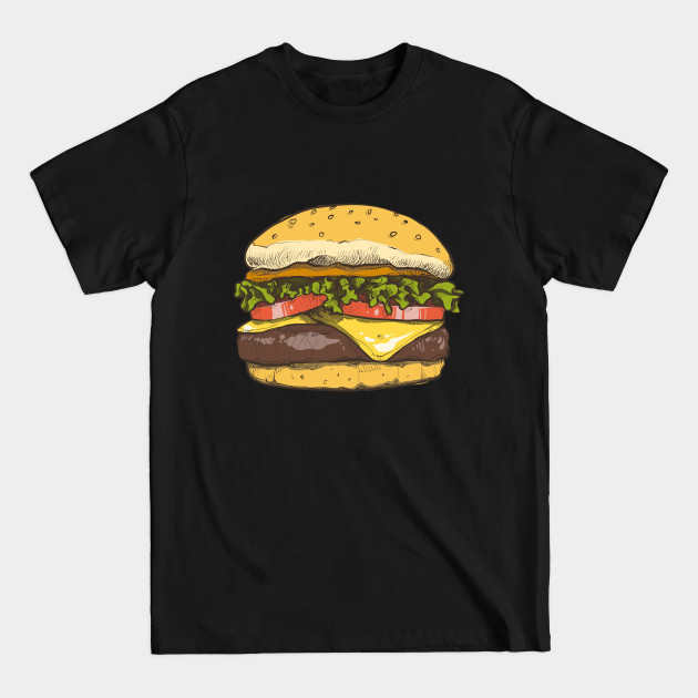 Discover Burger Hand Drawn - Burger - T-Shirt