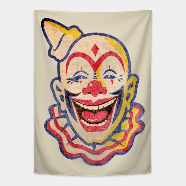 vintage circus clown Tapestry by OldSalt