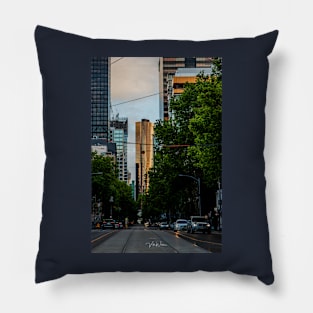 William Street featuring the Prima Pearl Tower, Melbourne, Victoria, Australia Pillow