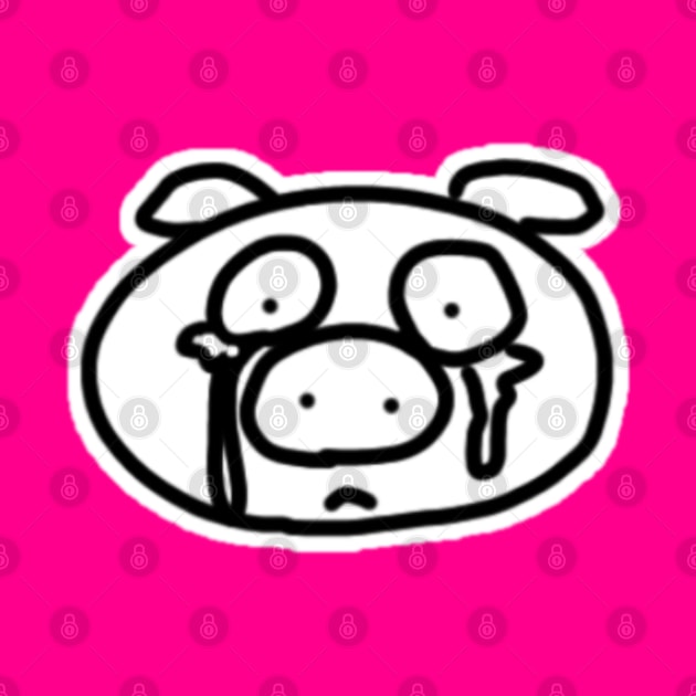 Crying Boo the kawaii pig. by anothercoffee