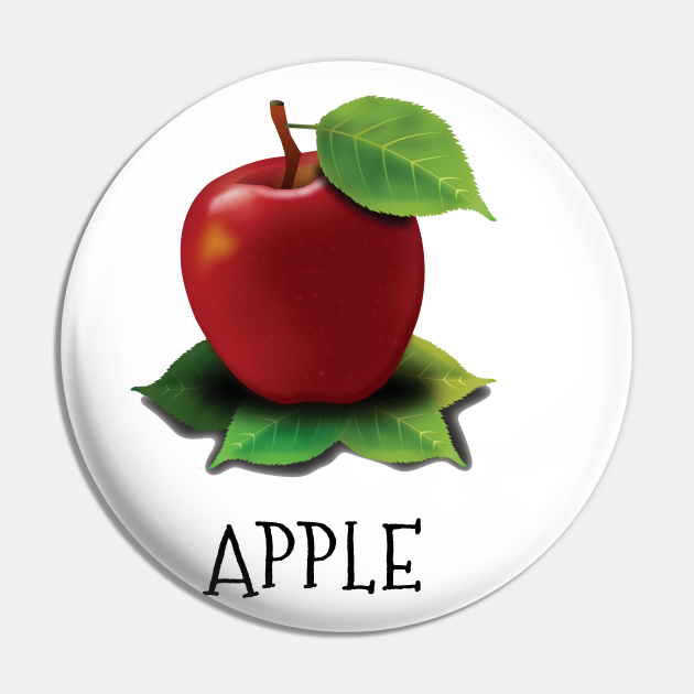 Red Delicious Apple Wall Art Poster Red Delicious Apple Pin TeePublic