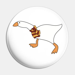 Goose Wizard with Yellow Gold Maroon Scarf Pin