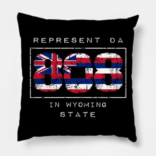 Rep Da 808 in Wyoming State by Hawaii Nei All Day Pillow