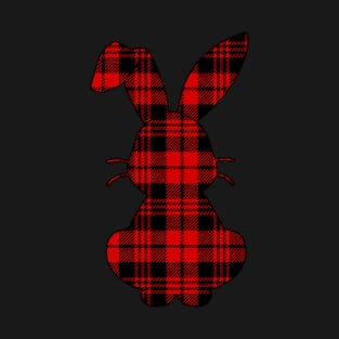 Red Plaid Bunny Rabbit Funny Easter Costume T-Shirt