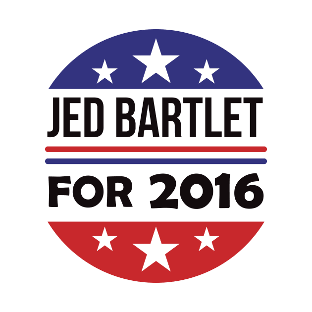 Re-Elect Jed Bartlet 2016 (Blue & Red Circle) by PsychicCat