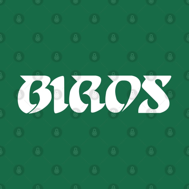 Birds, Retro Script - Green by KFig21