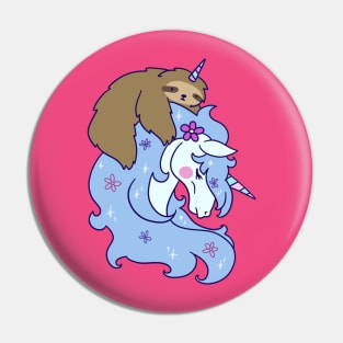 Unicorn and Unicorn Sloth Pin