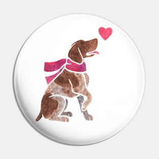 Watercolour German Pointer Pin