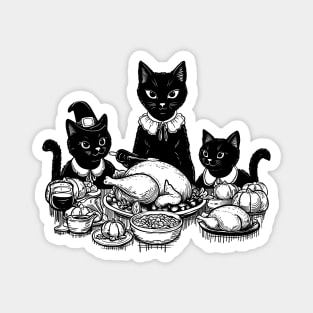 Thanksgiving Kitties Magnet