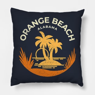 Orange Beach Alabama Vacation Resort Vintage Pillow