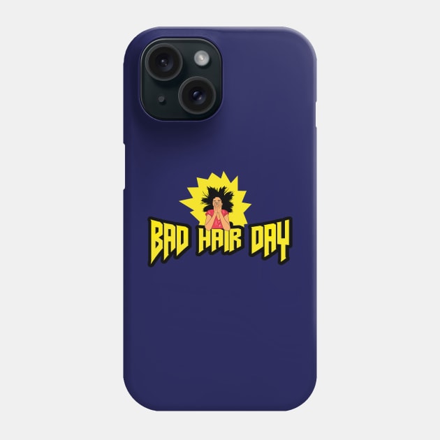 Bad Hair Day Phone Case by BishBashBosh