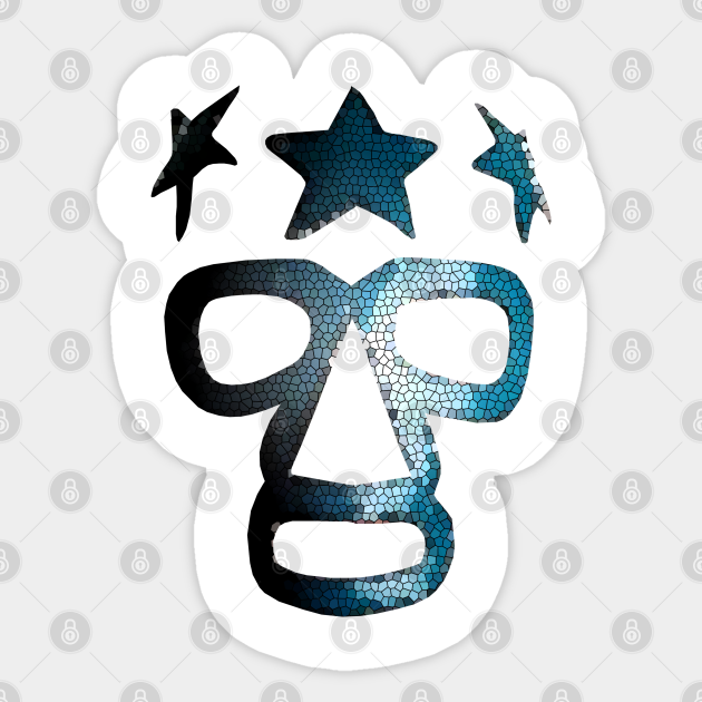 Masked Superstar In Stained Glass Artistic Sticker Teepublic Masked superstar a national and international wrestling star. teepublic