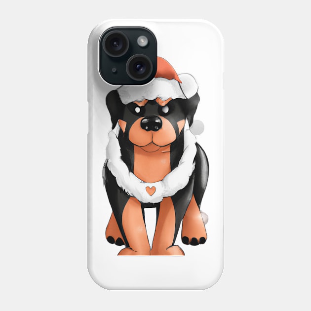 Cute Rottweiler Drawing Phone Case by Play Zoo