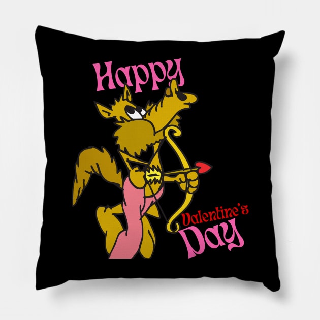 valentines day cupid funny popular goofy gifts Pillow by Solomonkariuki 