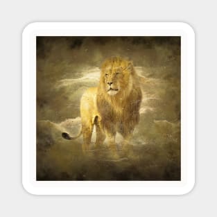 Lion Animal Wildlife Jungle Nature Safari Adventure Discovery Africa Digital Painting Magnet