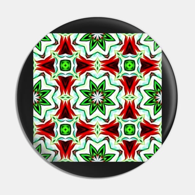 Red and Green Christmas Pattern Number 20 Pin by BubbleMench