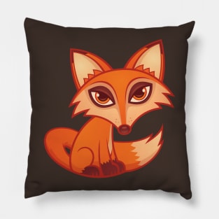 Cartoon Red Fox Pillow