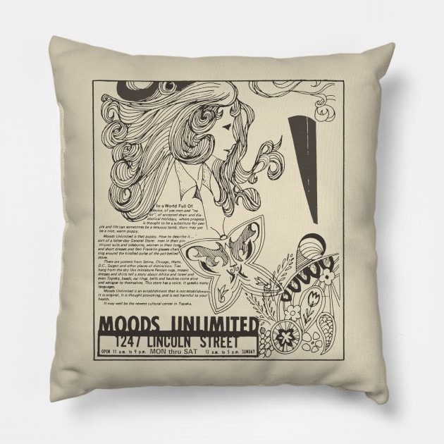 Moods Unlimited Ad Pillow by TopCityMotherland