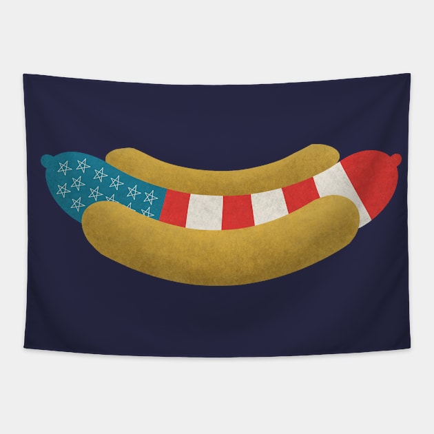 American Hot Dog Tapestry by rmcbuckeye