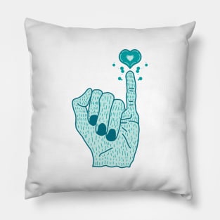 Blue Pinky Promise Pillow