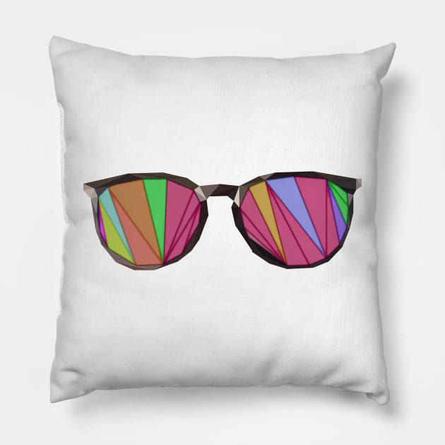 Vector glasses Pillow by Raphoto1