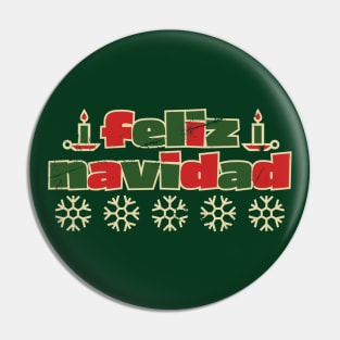 Retro Holiday Feliz Navidad Pin