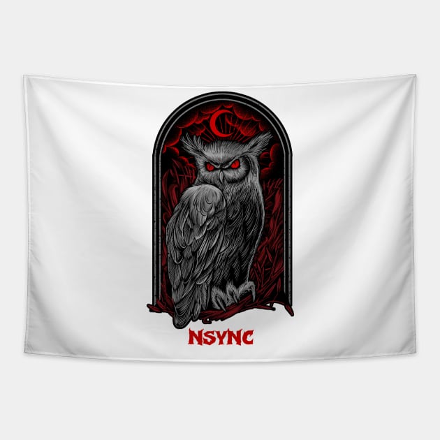 The Moon Owl Nsync Tapestry by Pantat Kering