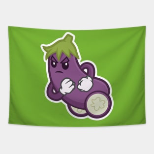 Eggplant Racer! Tapestry