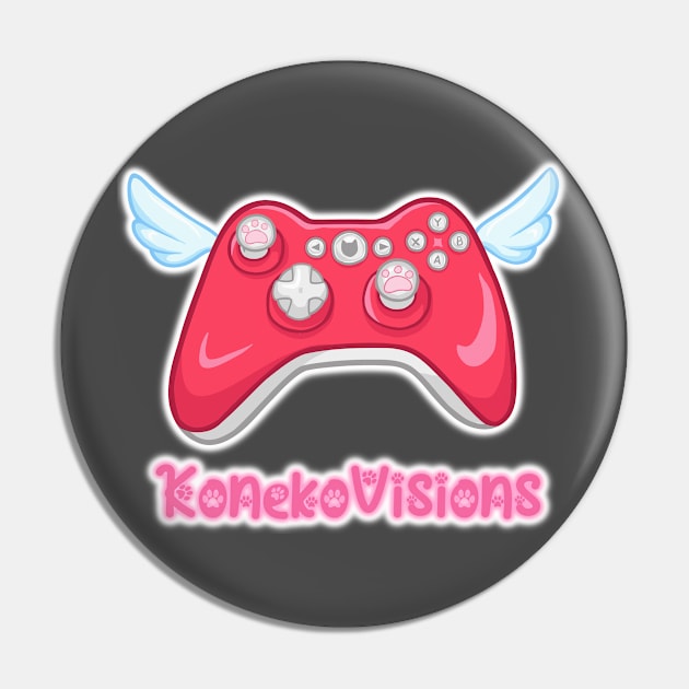 Red Game Controller Pin by KonekoVisions