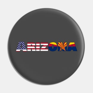 Arizona State Flag/ American Flag Pin