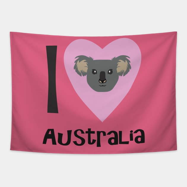 I Love Australia Tapestry by SakuraDragon