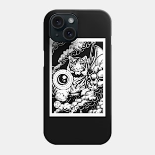 The Tiger's Gift - White Outlined Version Phone Case