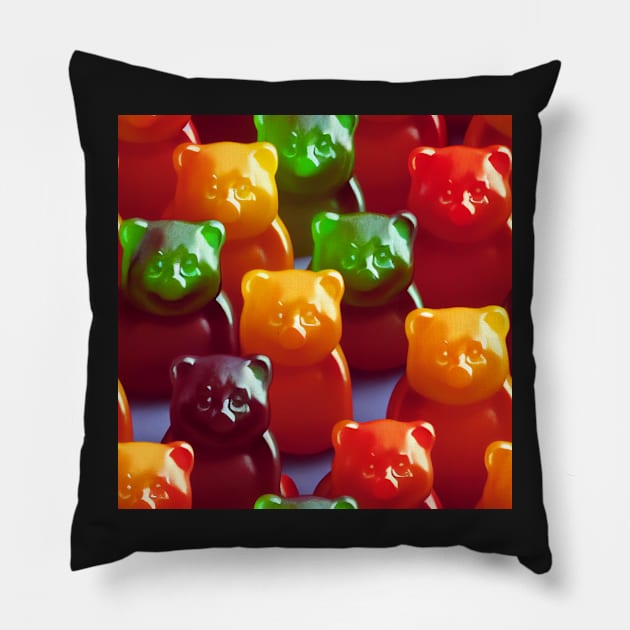 Gummy Bear Pattern Pillow by SusanaDesigns