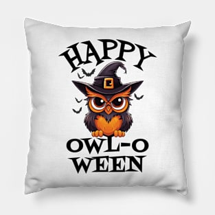 Funny Halloween Owl Design - Happy Owloween Pillow