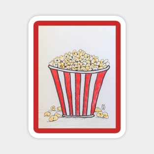 Bucket of Popcorn Magnet