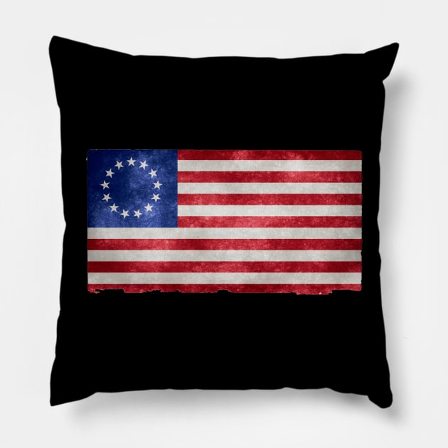 Betsy Ross flag Pillow by AwesomeDesignArt