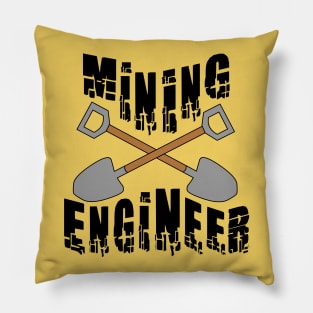 Mining Engineer Crossed Shovels Pillow