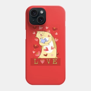 Love Cat with Bird Phone Case