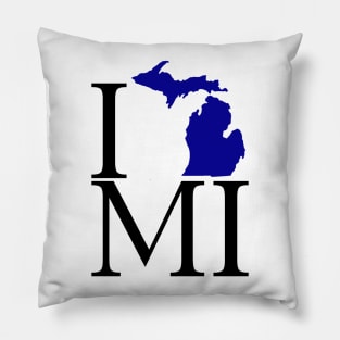 I Love Michigan - Blue Pillow